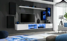 Sekcija Switch XXV su LED apšvietimu, juoda/balta kaina