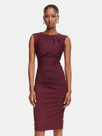 Rinascimento Kokteilinė suknelė CFC0130273003 Vyšninė Slim Fit