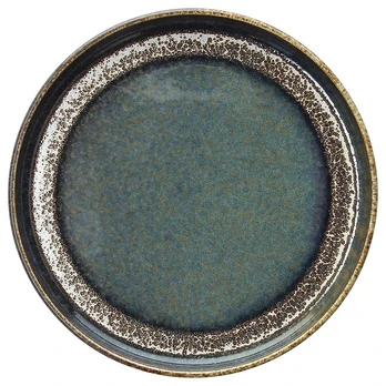 Lėkštė D 20 cm BLOOM BLUE AND BROWN, porcel.