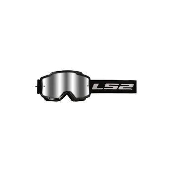 LS2 CHARGER GOGGLE BLACK WITH SILVER VISOR akiniai
