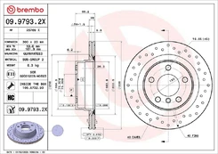 Stabdžių diskas BREMBO 09.9793.2X kaina