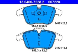 ATE 13.0460-7228.2 Brake pad set kaina