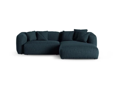 Modular Right Corner Sofa, "Martina", 2 Seats, 280x176x75, Blue Jeans
