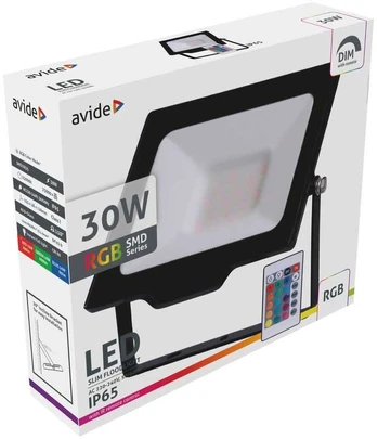 LED prožektorius Avide 30W RGB su pulteliu