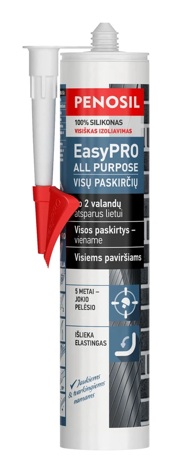 Silikoninis hermetikas PENOSIL EASYPRO ALL PURPOSE, pilkos sp., 310 ml