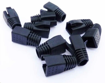 DATACOM RJ45 plug sleeves (CAT6A,CAT7) juodas (10pcs)