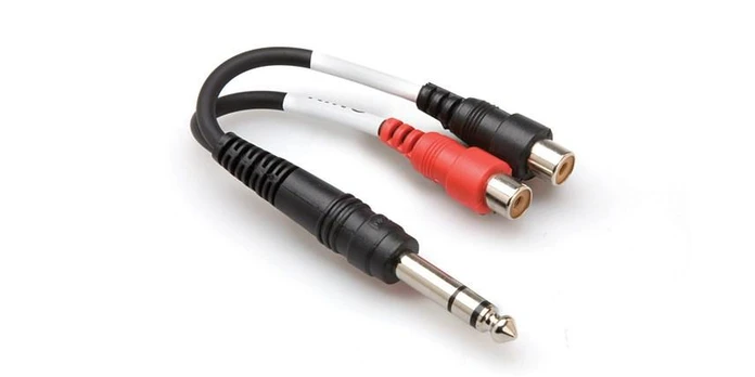 Hosa - Kabelis Breakout TRS 6.35mm - 2 x gniazdo RCA