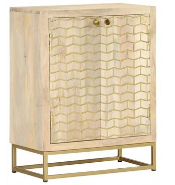 Naktinis staliukas mango mediena 55x30x70cm baltas