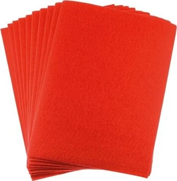 A4 veltinis raudonas 2mm 10vnt - Brewis