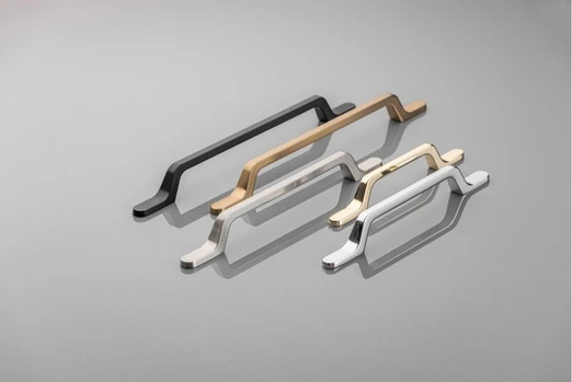 Zamak handle FLAVIO C=128 mm inox