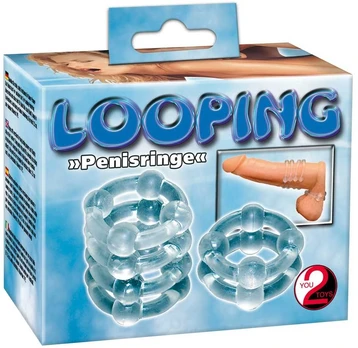 You2Toys 2er Silicon Ringeset Looping penio žiedas
