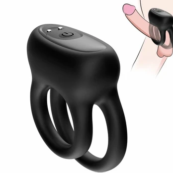 ARMONY Double Ring Vibrator Black - Waterproof Dual Silicone System