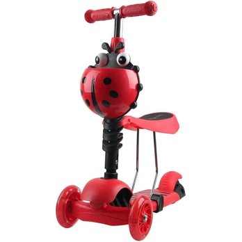 Balansinis paspirtukas 3in1 Enero Ladybug, raudonas