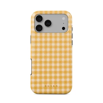 Tuscan Sun - Yellow Plaid iPhone 17 Pro Max Case, Tough (MagSafe) / N/A