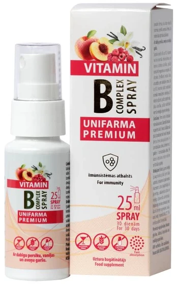 UNIFARMA Premium B vit. kompleksinis purškiklis 25 ml