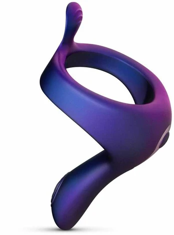 Blue Mėlyna Hueman Vibrating Intimate Ring Mėlyna Silicone 10-Mode Rechargeable