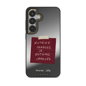 Nothing Changes - Samsung Galaxy S25 Case, Elite Mirror Dark (Magnetic) / Gold