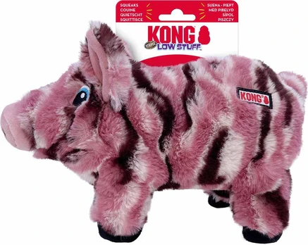 Kong - Low Stuff Stripes Pig - 16.5 x 26.5 x 7.5 cm