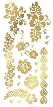 Fiesta Guld blomster tatovering