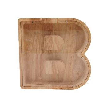Medinė taupyklė "Raidė-B", 18 cm