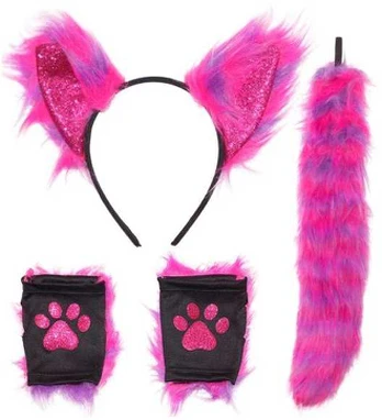 Widmann Neon pink og lilla kattesæt