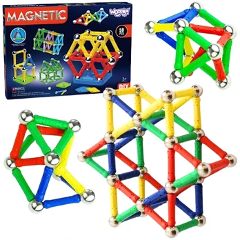 WOOPIE 3D konstrukciniai magnetiniai blokai 58 el.
