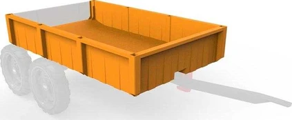 Berg Large Trailer - Container, oranžinis