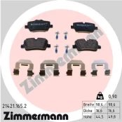 Stabdžių trinkelių rinkinys, diskinis stabdys ZIMMERMANN 21421.165.2 kaina