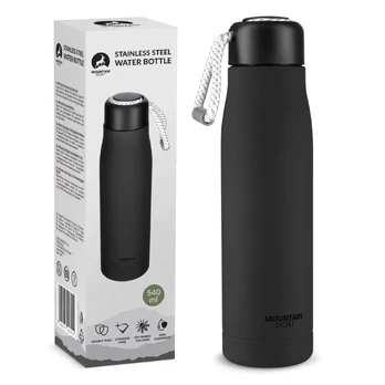 Terminis butelis su dirželiu 540 ml, juodas