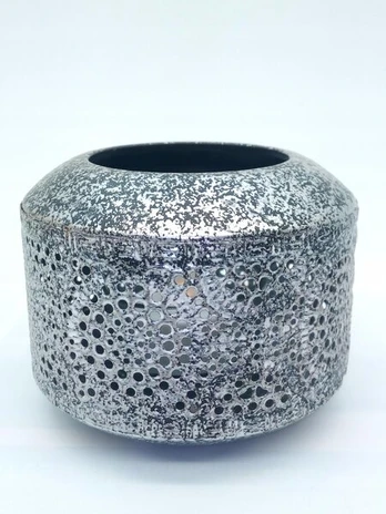 Metalinis ažūrinis arbatinuko laikiklis "Glamour Silver Silver Black