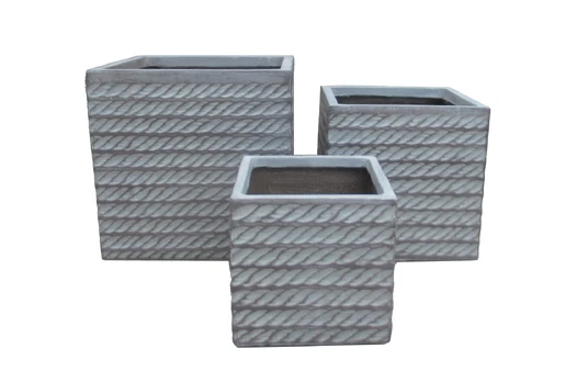 Vazonas Domoletti LT24675-3S, keramika/molis, Ø 30 cm, pilkas