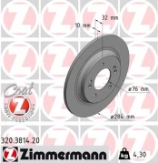 Stabdžių diskas ZIMMERMANN 320.3814.20 kaina