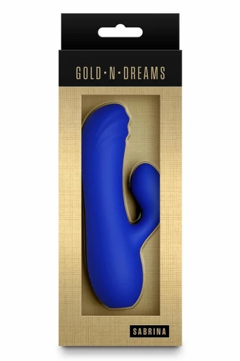 GOLD-N-DREAMS SABRINA SAPPHIRE Compact Vibrating Silicone Device Blue