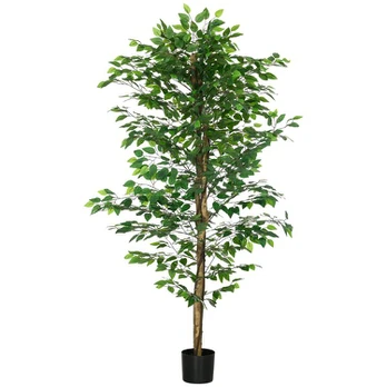 Dirbtinis fikusas su vazonu, 180 cm, žalias