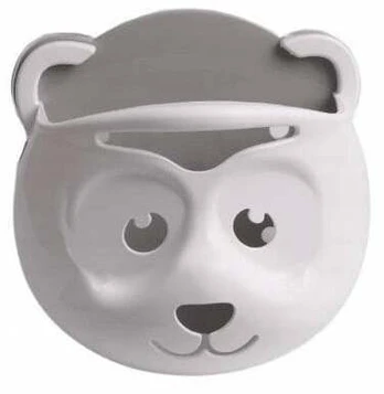 Vonios žaislų laikiklis Maltex Panda, balta/pilka