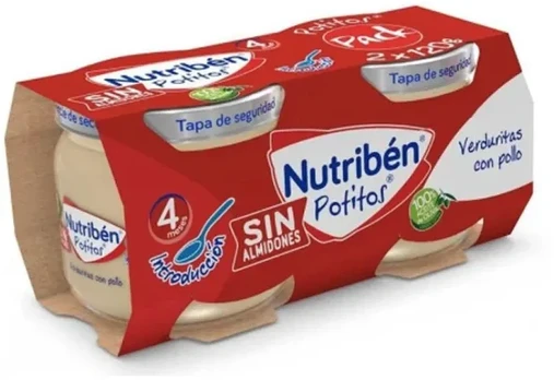 Nutribén Jar Vegetables with Chicken (2 Packs 120 g)