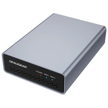 Gigabyte GRAUGEAR išorinis RAID korpusas 2x2,5" HDD / SSD USB 3.2 mažmeninė prekyba