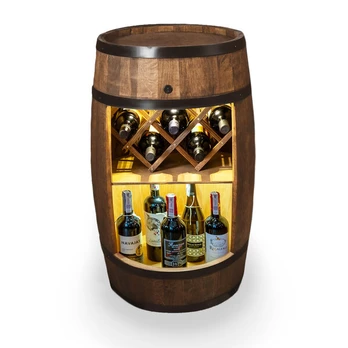 Statinės formos spintelė gėrimams Creative Cooper, 2_PW_LED_#KR, 80x50 cm, venge spalva