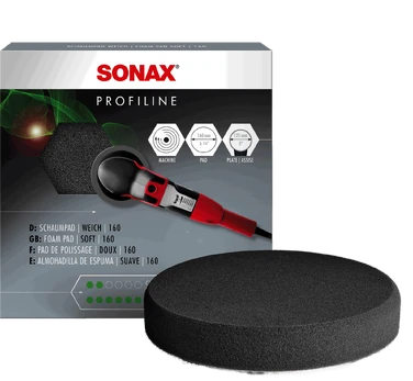 Minkštas pilkas poliravimo padas SONAX, 160mm
