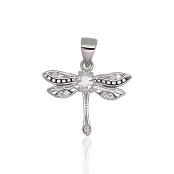 Diamond Sky Jewelry Sidabrinis pakabukas su cirkoniais „Dragonfly“