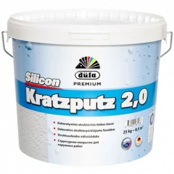 Tinkas silikoninis Dufa Kratzputz 1.5mm 25kg