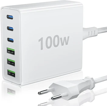 Finibo 100w Usb-c įkroviklis, 6 prievadų, greitas įkrovimas