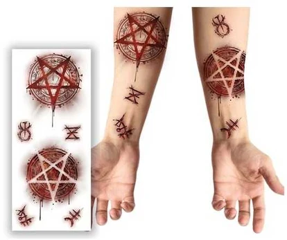 Fiesta Sataniske tegn tatoveringer