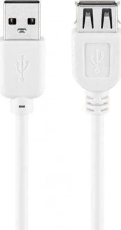 Kabelis USB Goobay USB-A - USB-A 5 m Baltas (JAB-1521973)