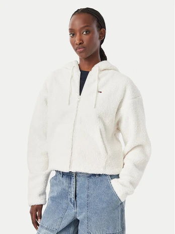 Tommy Jeans Dirbtinis kailinis Teddy DW0DW23291 Kreminė Regular Fit