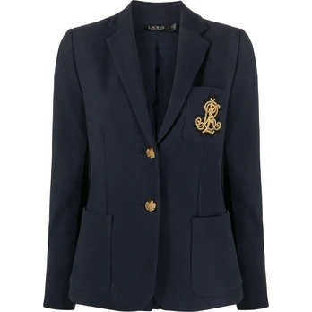 Švarkas moterims, Mėlyna, Bullion jacquard blazer