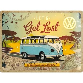 Skardinė iškaba „VW Bulli - Let's Get Lost“, Nostalgic-Art