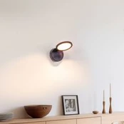 "Lindby" LED prožektorius "Manel", juodas, geležis, 18 cm aukščio