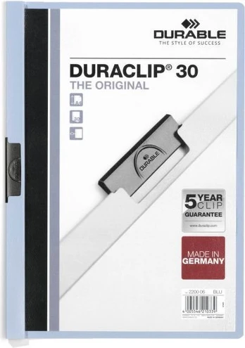 Durable Duraclip 30 segtuvas su segtuku, mėlynas, A4