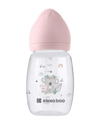 Kūdikių buteliukas KikkaBoo Savanna Pink, 3+ mėn., 260 ml